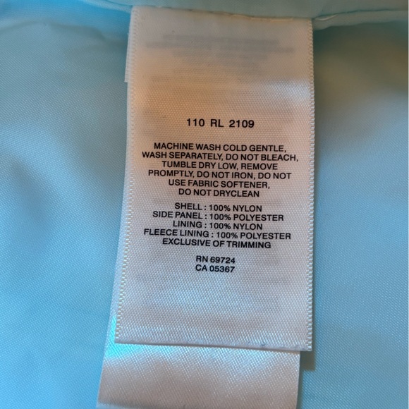 Columbia Women’s XL Aqua Blue White Fleece Lined Hooded Winter Jacket - Picture 15 of 16